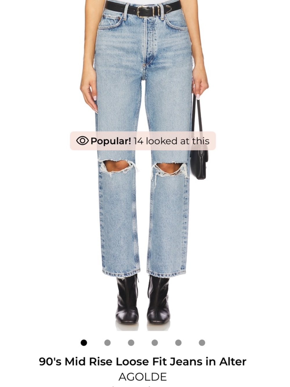 Agolde 90s Mid Rise Loose Fit Jeans. Size 24. Great condition.